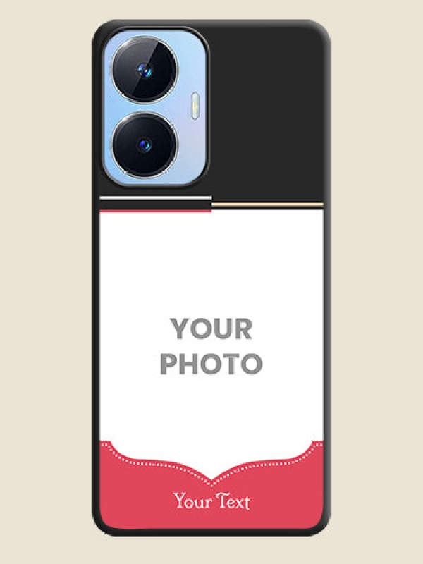 Custom Classic Plain Design with Name on Photo on Space Black Soft Matte Phone Cover - Realme Narzo N55 - alternate view