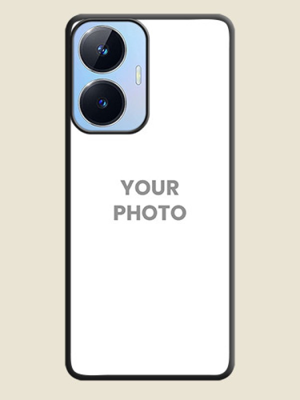 Custom Full Single Pic Upload On Space Black Personalized Soft Matte Phone Covers -Realme Narzo N55 - alternate view