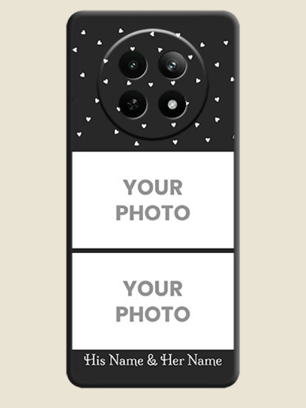 Custom Miniature Love Symbols with Name on Space Black Custom Soft Matte Back Cover - Realme Narzo N65 5G - alternate view