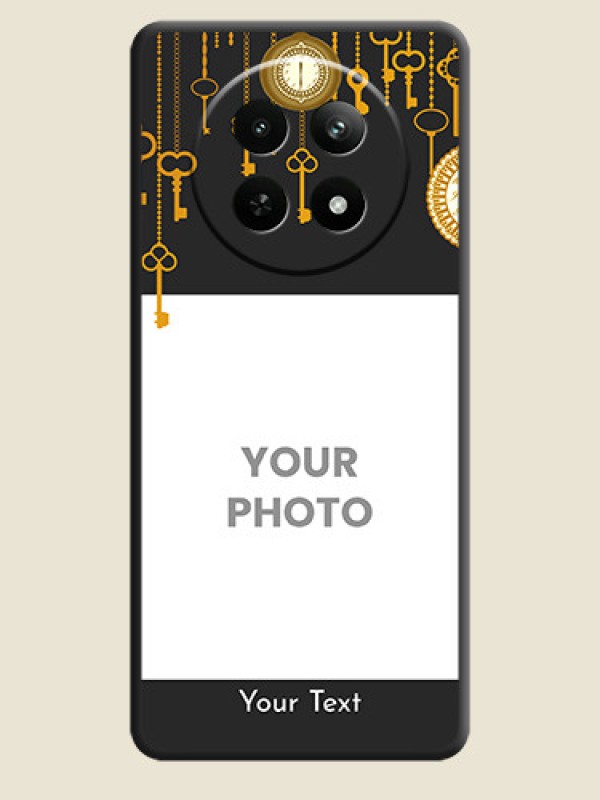 Custom Decorative Design with Text on Space Black Custom Soft Matte Back Cover - Realme Narzo N65 5G - alternate view