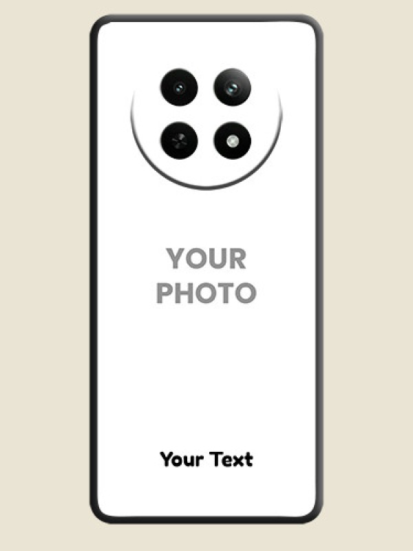 Custom Full Single Pic Upload With Text On Space Black Personalized Soft Matte Phone Covers - Realme Narzo N65 5G - alternate view