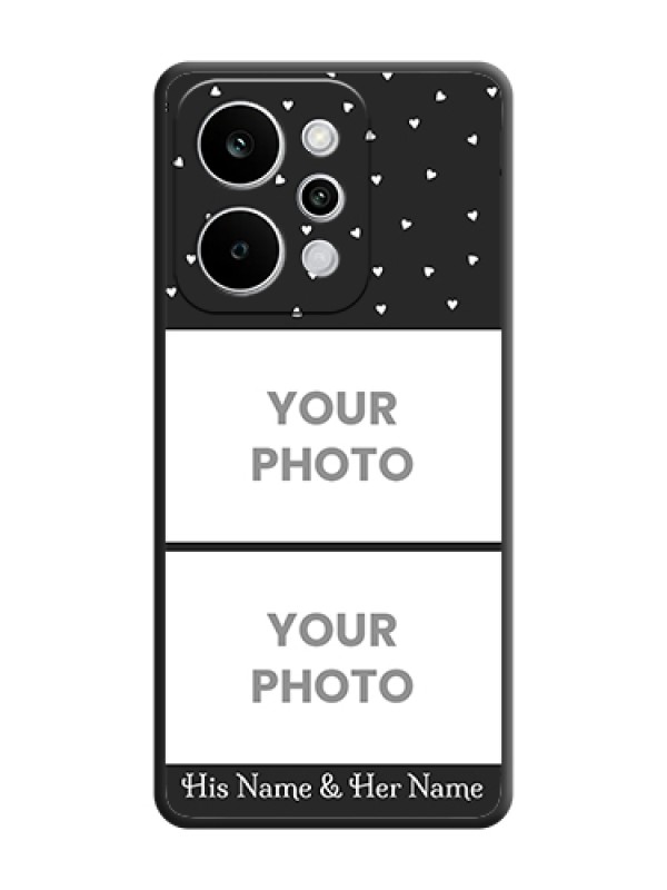 Custom Miniature Love Symbols with Name On Space Black Custom Soft Matte Mobile Back Cover - Realme Narzo Power 5G - alternate view