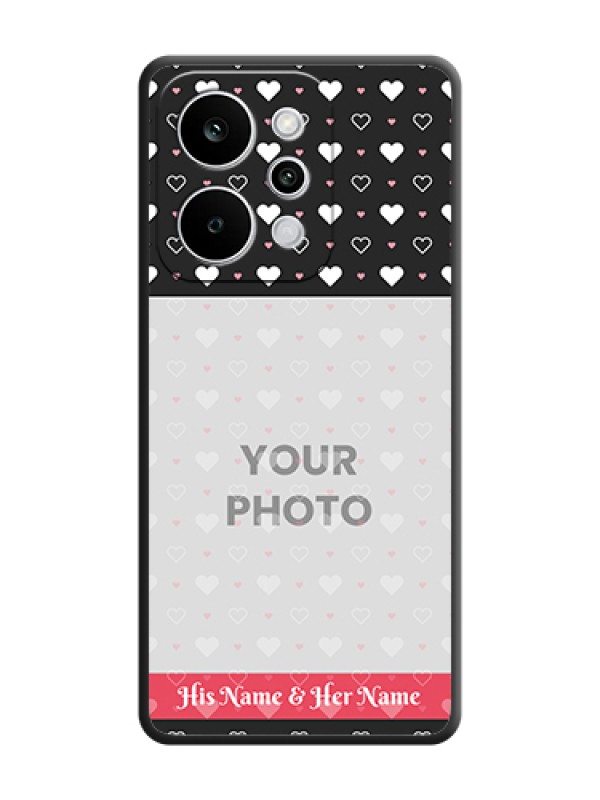 Custom White Color Love Symbols with Text Design on Photo On Space Black Custom Soft Matte Mobile Back Cover - Realme Narzo Power 5G - alternate view