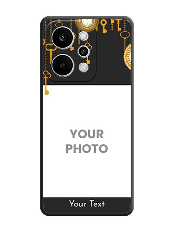 Custom Decorative Design with Text On Space Black Custom Soft Matte Mobile Back Cover - Realme Narzo Power 5G - alternate view