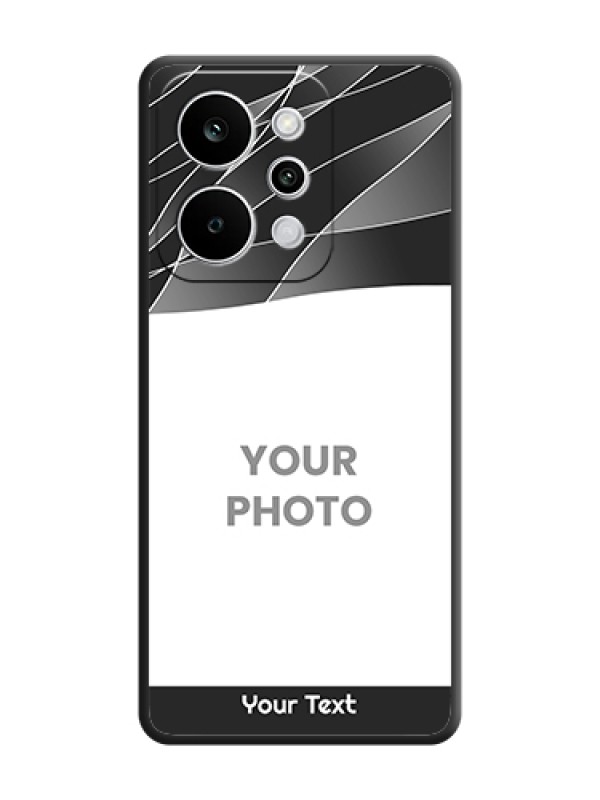 Custom Mixed Wave Lines on Photo On Space Black Custom Soft Matte Mobile Back Cover - Realme Narzo Power 5G - alternate view