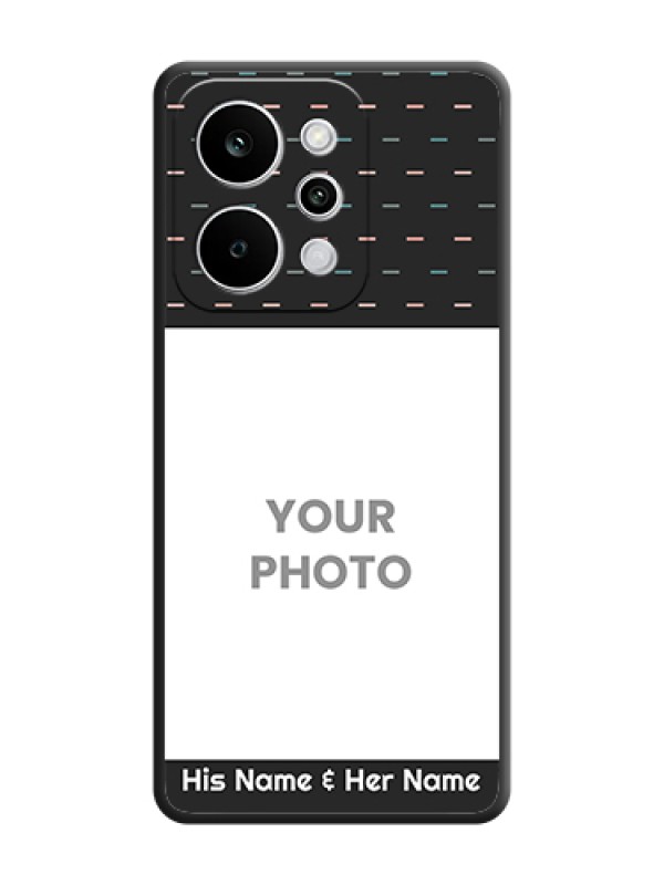 Custom Line Pattern Design with Text On Space Black Custom Soft Matte Mobile Back Cover - Realme Narzo Power 5G - alternate view