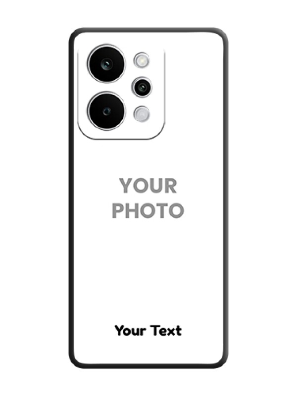 Custom Full Single Pic Upload With Text On Space Black Custom Soft Matte Mobile Back Cover - Realme Narzo Power 5G - alternate view