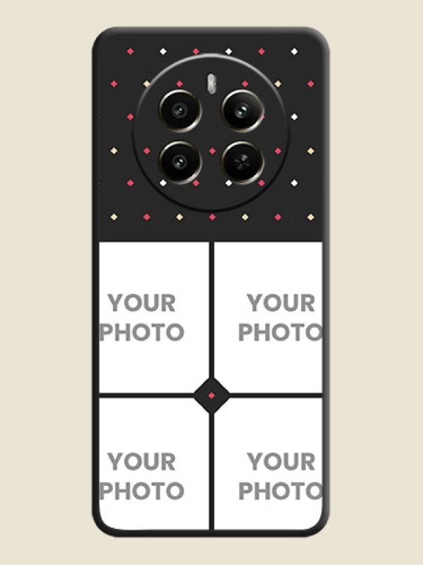 Custom Multicolor Dotted Pattern with 4 Image Holder on Space Black Custom Soft Matte Phone Cases - Realme P1 5G - alternate view