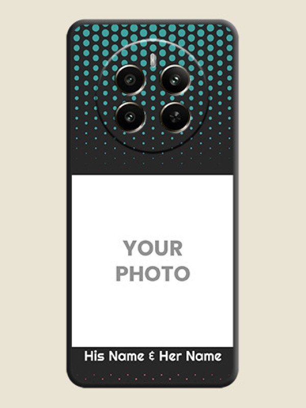 Custom Faded Dots with Grunge Photo Frame and Text on Space Black Custom Soft Matte Phone Cases - Realme P1 5G - alternate view