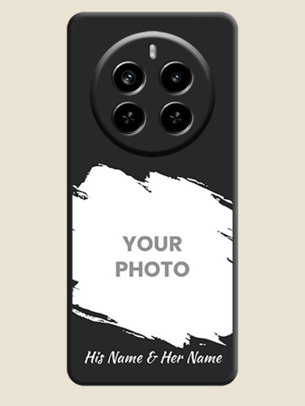 Custom Grunge Brush Strokes on Photo On Space Black Custom Soft Matte Mobile Back Cover - Realme P1 Pro 5G - alternate view