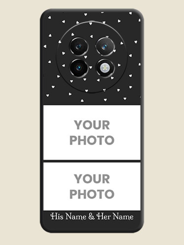 Custom Miniature Love Symbols with Name On Space Black Custom Soft Matte Mobile Back Cover - Realme P1 Speed 5G - alternate view