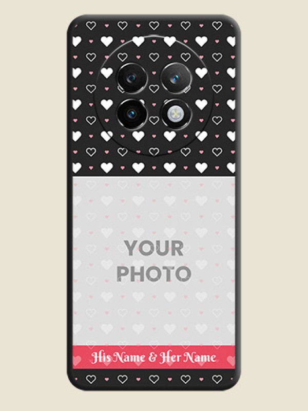 Custom White Color Love Symbols with Text Design on Photo On Space Black Custom Soft Matte Mobile Back Cover - Realme P1 Speed 5G - alternate view