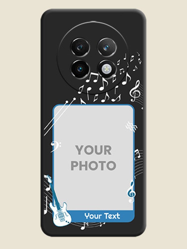 Custom Musical Theme Design with Text on Photo On Space Black Custom Soft Matte Mobile Back Cover - Realme P1 Speed 5G - alternate view