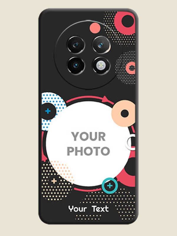 Custom Multicoloured Round Image On Space Black Custom Soft Matte Mobile Back Cover - Realme P1 Speed 5G - alternate view