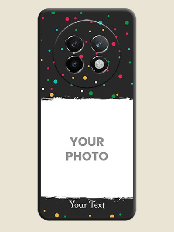 Custom Multicolor Dotted Pattern with Text On Space Black Custom Soft Matte Mobile Back Cover - Realme P1 Speed 5G - alternate view