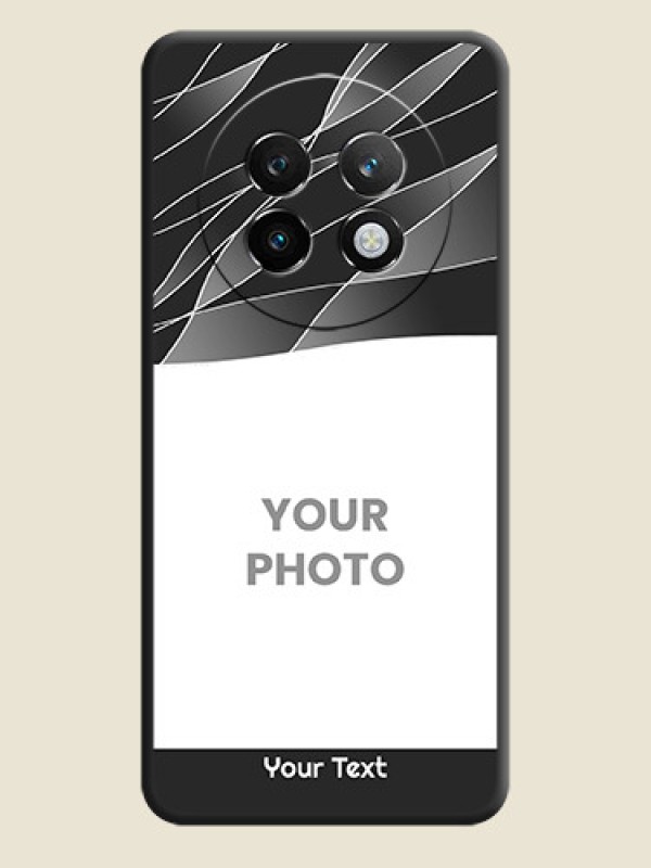 Custom Mixed Wave Lines on Photo On Space Black Custom Soft Matte Mobile Back Cover - Realme P1 Speed 5G - alternate view
