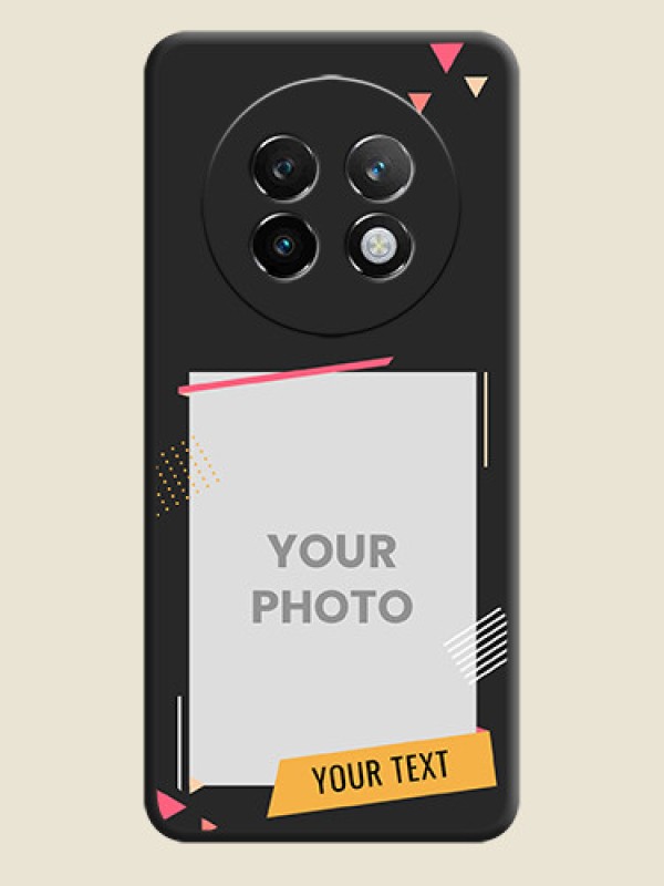 Custom Photo Frame with Triangle Small Dots on Photo On Space Black Custom Soft Matte Mobile Back Cover - Realme P1 Speed 5G - alternate view