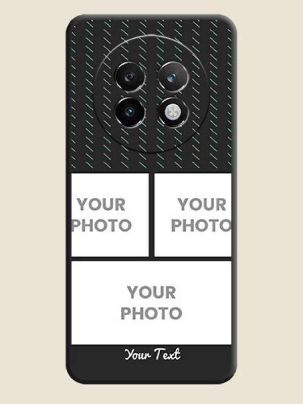 Custom Cross Dotted Pattern with 2 Image Holder On Space Black Custom Soft Matte Mobile Back Cover - Realme P1 Speed 5G - alternate view