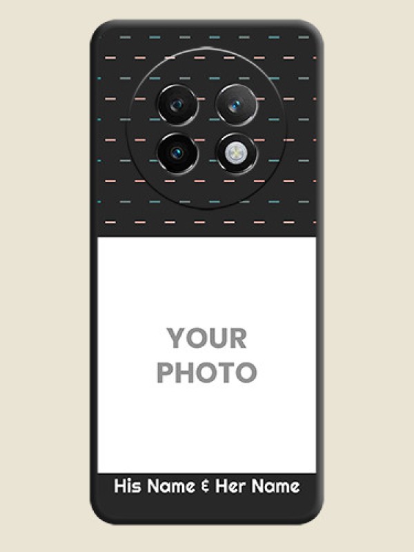 Custom Line Pattern Design with Text On Space Black Custom Soft Matte Mobile Back Cover - Realme P1 Speed 5G - alternate view