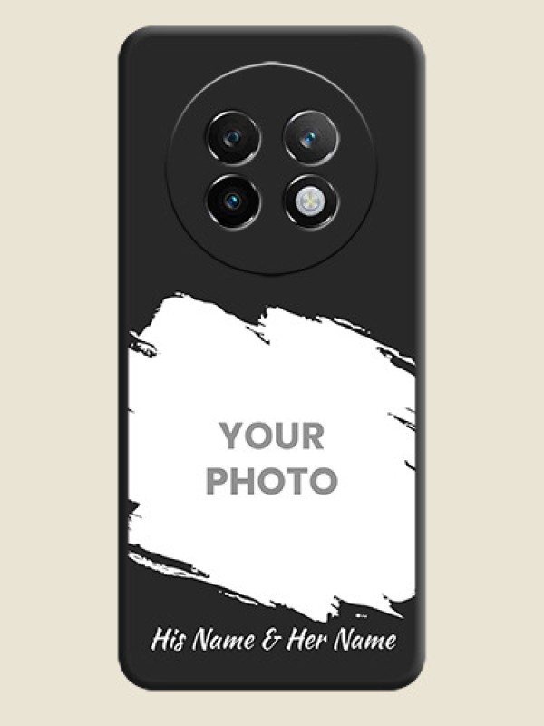 Custom Grunge Brush Strokes on Photo On Space Black Custom Soft Matte Mobile Back Cover - Realme P1 Speed 5G - alternate view