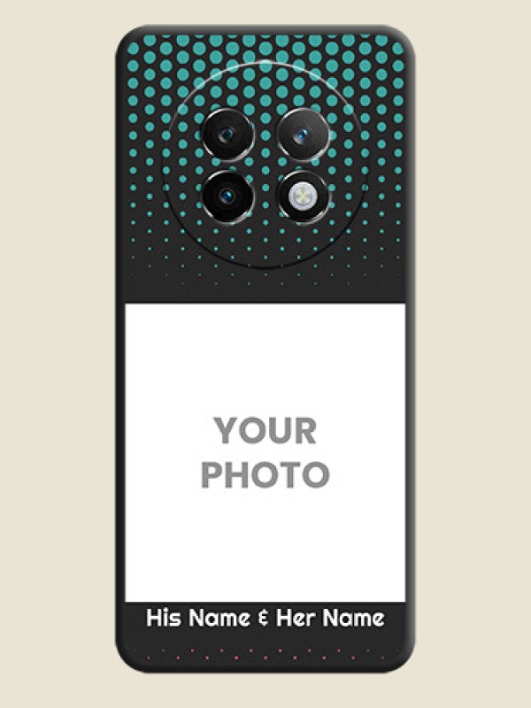 Custom Faded Dots with Grunge Photo Frame and Text On Space Black Custom Soft Matte Mobile Back Cover - Realme P1 Speed 5G - alternate view