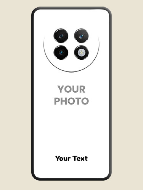 Custom Full Single Pic Upload With Text On Space Black Custom Soft Matte Mobile Back Cover - Realme P1 Speed 5G - alternate view