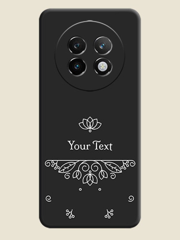 Custom Lotus Garden Custom Text On Space Black Custom Soft Matte Mobile Back Cover - Realme P1 Speed 5G - alternate view