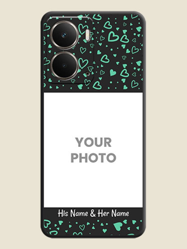Custom Sea Green Indefinite Love Pattern on Photo On Space Black Custom Soft Matte Mobile Back Cover - Realme P3 5G - alternate view
