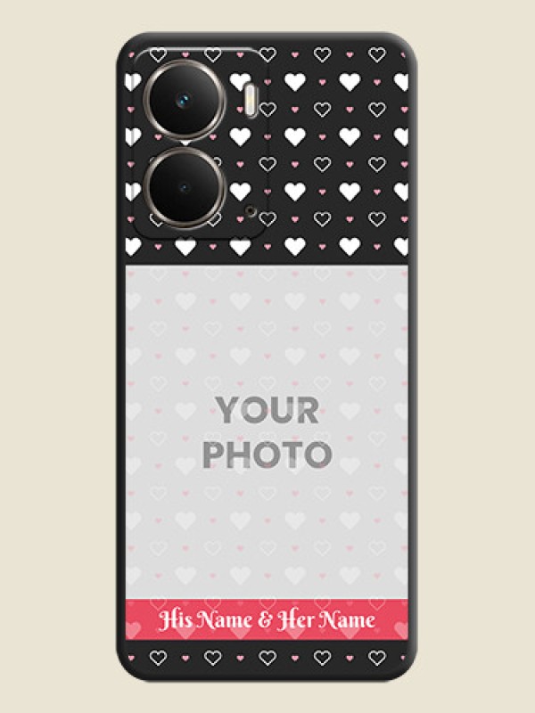 Custom White Color Love Symbols with Text Design on Photo On Space Black Custom Soft Matte Mobile Back Cover - Realme P3 5G - alternate view
