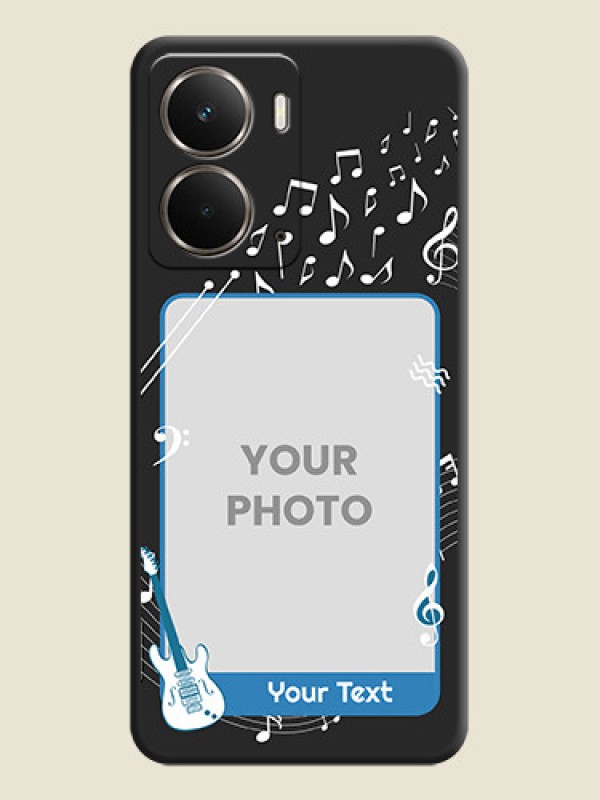 Custom Musical Theme Design with Text on Photo On Space Black Custom Soft Matte Mobile Back Cover - Realme P3 5G - alternate view