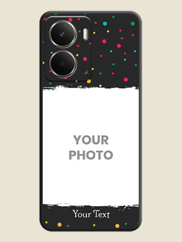 Custom Multicolor Dotted Pattern with Text On Space Black Custom Soft Matte Mobile Back Cover - Realme P3 5G - alternate view