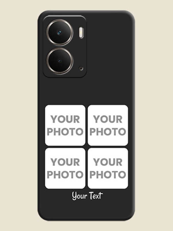 Custom Floral Art with 6 Image Holder on Photo On Space Black Custom Soft Matte Mobile Back Cover - Realme P3 5G - alternate view