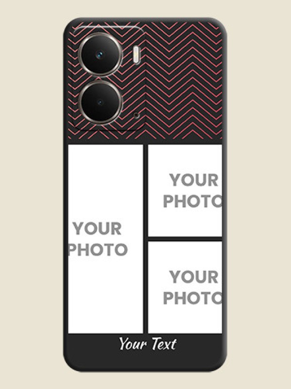 Custom Wave Pattern with 3 Image Holder On Space Black Custom Soft Matte Mobile Back Cover - Realme P3 5G - alternate view