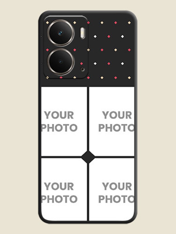 Custom Multicolor Dotted Pattern with 4 Image Holder On Space Black Custom Soft Matte Mobile Back Cover - Realme P3 5G - alternate view