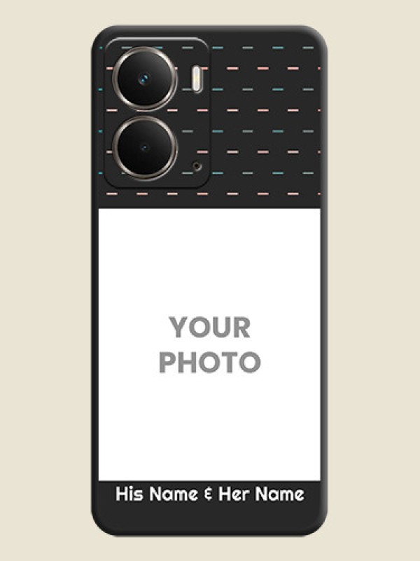 Custom Line Pattern Design with Text On Space Black Custom Soft Matte Mobile Back Cover - Realme P3 5G - alternate view