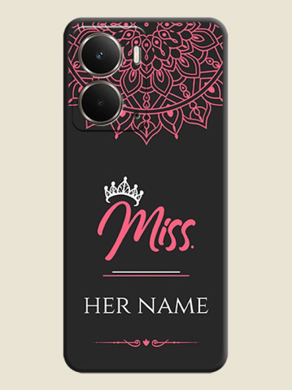 Custom Mrs Name with Floral Design On Space Black Custom Soft Matte Mobile Back Cover - Realme P3 5G - alternate view