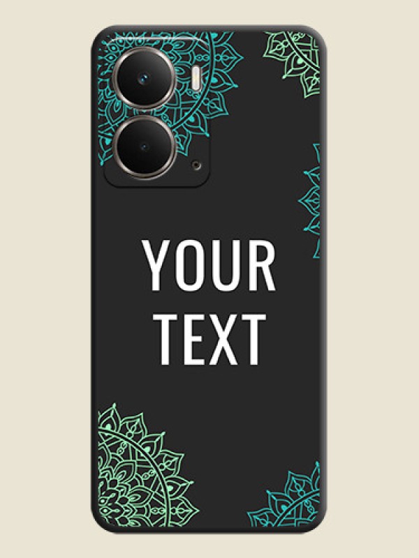 Custom Your Name with Floral Design On Space Black Custom Soft Matte Mobile Back Cover - Realme P3 5G - alternate view