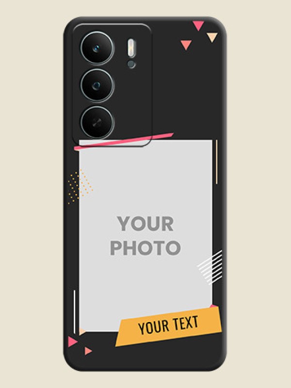 Custom Photo Frame with Triangle Small Dots on Photo On Space Black Custom Soft Matte Mobile Back Cover - Realme P3 Lite 5G - alternate view