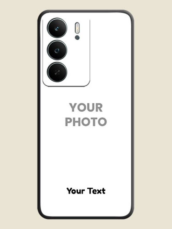 Custom Full Single Pic Upload With Text On Space Black Custom Soft Matte Mobile Back Cover - Realme P3 Lite 5G - alternate view