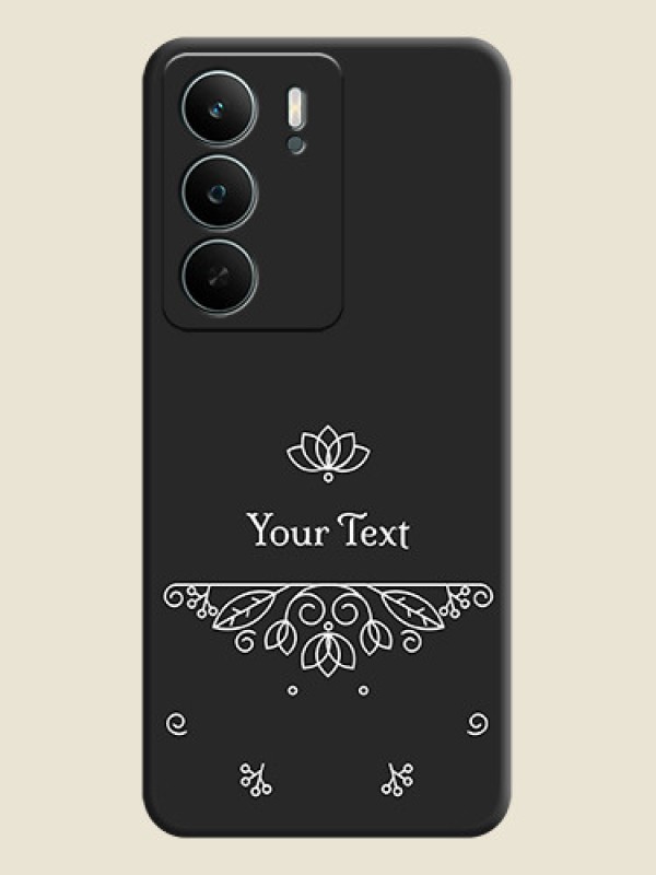 Custom Lotus Garden Custom Text On Space Black Custom Soft Matte Mobile Back Cover - Realme P3 Lite 5G - alternate view