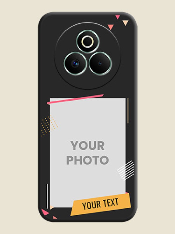 Custom Photo Frame with Triangle Small Dots on Photo On Space Black Custom Soft Matte Mobile Back Cover - Realme P3 Pro 5G - alternate view