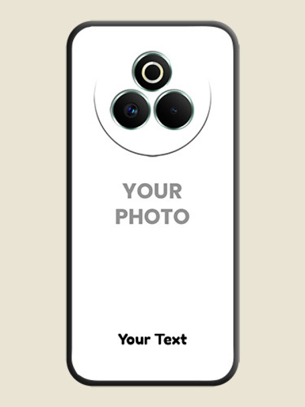 Custom Full Single Pic Upload With Text On Space Black Custom Soft Matte Mobile Back Cover - Realme P3 Pro 5G - alternate view