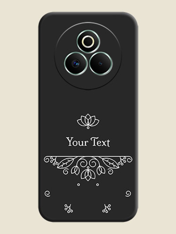 Custom Lotus Garden Custom Text On Space Black Custom Soft Matte Mobile Back Cover - Realme P3 Pro 5G - alternate view