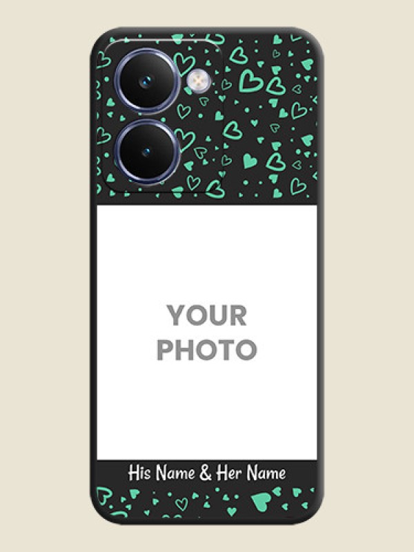 Custom Sea Green Indefinite Love Pattern on Photo On Space Black Custom Soft Matte Mobile Back Cover - Realme P3 Ultra 5G - alternate view