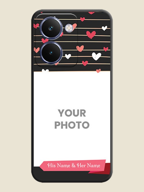 Custom Love Pattern with Name on Pink Ribbon on Photo On Space Black Custom Soft Matte Mobile Back Cover - Realme P3 Ultra 5G - alternate view