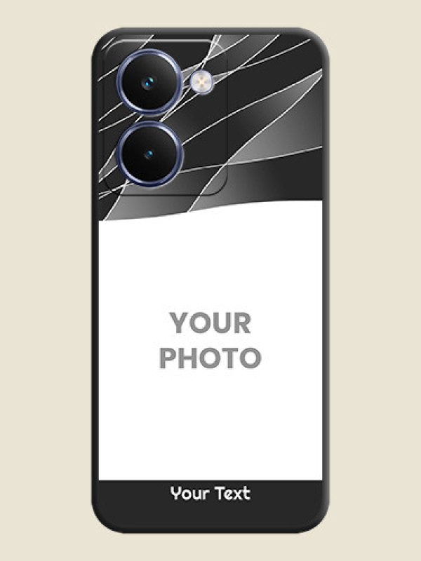 Custom Mixed Wave Lines on Photo On Space Black Custom Soft Matte Mobile Back Cover - Realme P3 Ultra 5G - alternate view