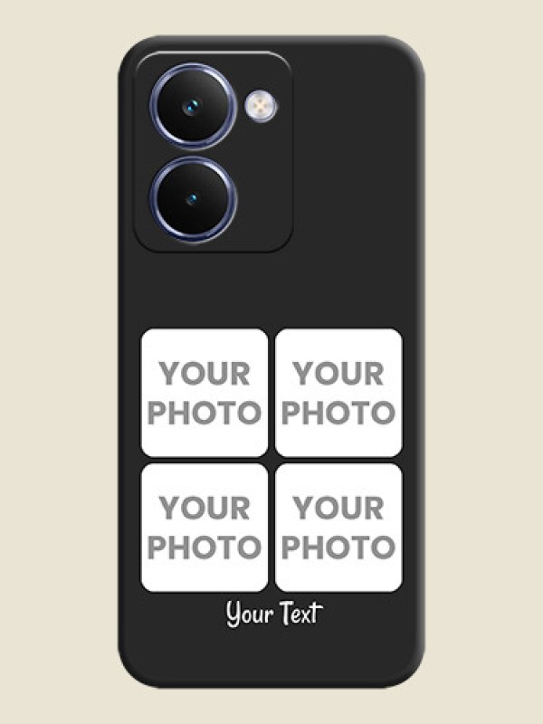 Custom Floral Art with 6 Image Holder on Photo On Space Black Custom Soft Matte Mobile Back Cover - Realme P3 Ultra 5G - alternate view