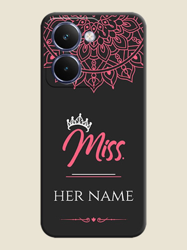 Custom Mrs Name with Floral Design On Space Black Custom Soft Matte Mobile Back Cover - Realme P3 Ultra 5G - alternate view