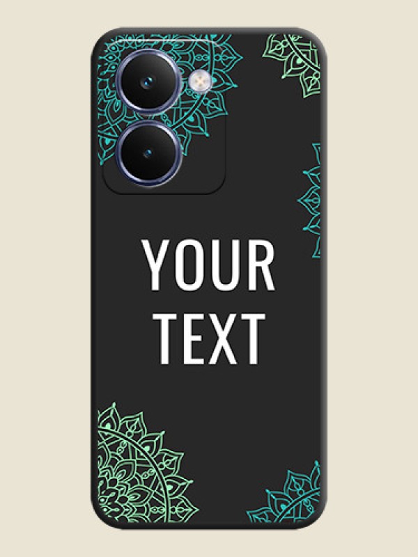 Custom Your Name with Floral Design On Space Black Custom Soft Matte Mobile Back Cover - Realme P3 Ultra 5G - alternate view