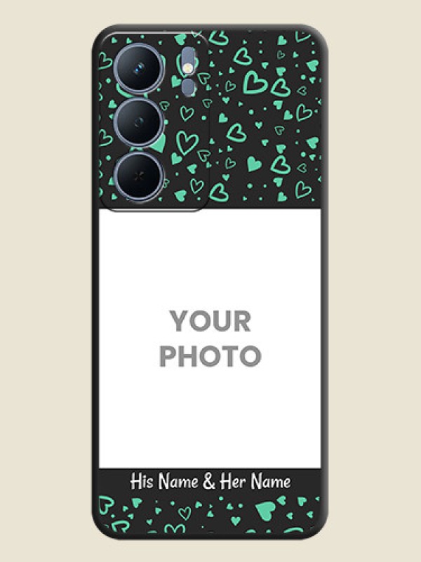Custom Sea Green Indefinite Love Pattern on Photo On Space Black Custom Soft Matte Mobile Back Cover - Realme P3x 5G - alternate view